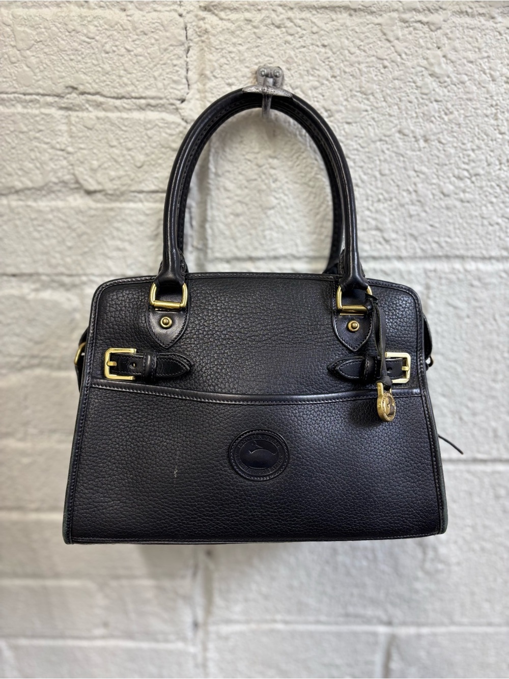 Vintage Dooney & Bourke All Weather Leather Pebbled Satchel